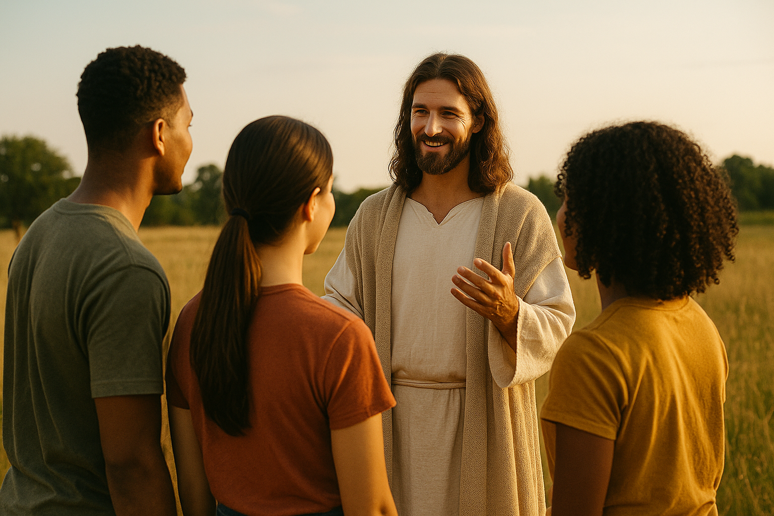 Contraste entre medios oscuros y luz de Dios